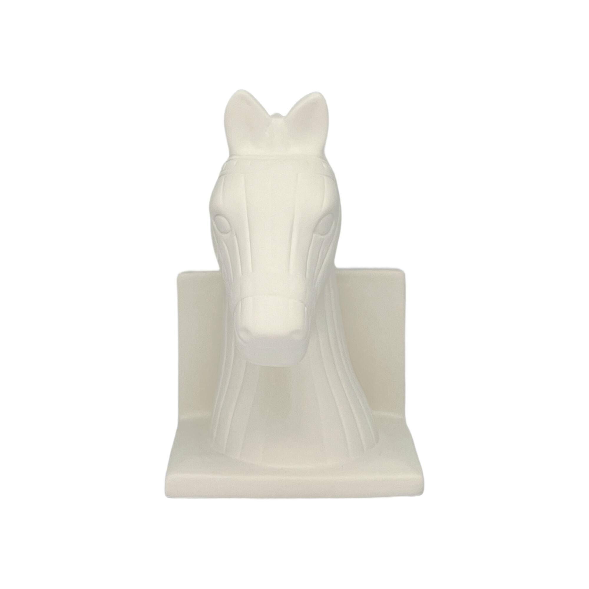 Jonathan Adler x Michaels 7" DIY Ceramic Trojan Horse Book End Set
